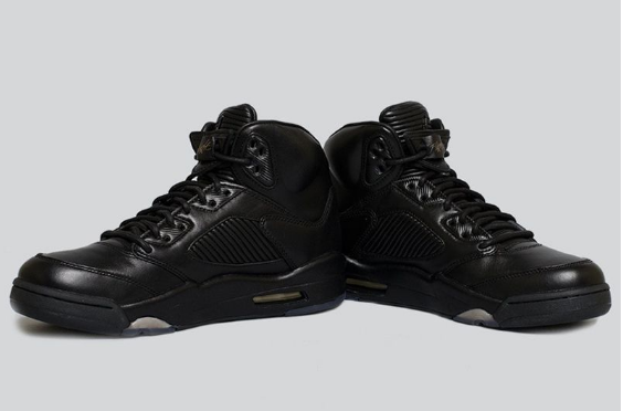 Air Jordan 5 Premium Flight Jacket Triple Black